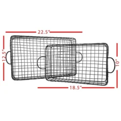 Set Of 2 Rectangle Trays Black Metal - Foreside Home & Garden 11 Set Of 2 Rectangle Trays Black Metal - Foreside Home & Garden -Decor Home Life Store GUEST 01f998b9 cae8 4742 a7b7 485d8f53895e