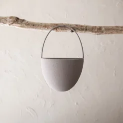 Textured Wall Pocket Gray Metal - Foreside Home & Garden