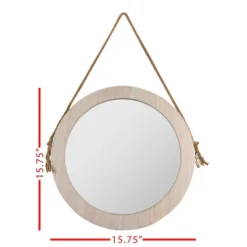 Natural Hanging Mirror With Rope - Foreside Home & Garden -Decor Home Life Store GUEST 030fce86 c264 4f38 b70b 511341f35aae