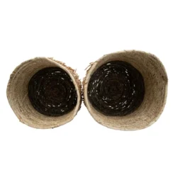 Set Of 2 Natural Woven Natural Corn Husk & Faux Raffia Basket - Foreside Home & Garden 12 Set Of 2 Natural Woven Natural Corn Husk & Faux Raffia Basket - Foreside Home & Garden -Decor Home Life Store GUEST 03b3b0af f1e6 4ed2 b5a4 e4ad786cd681