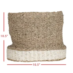 White Rope & Seagrass Basket - Foreside Home & Garden -Decor Home Life Store GUEST 050a309f 728d 4eb5 9909 755b1b9bb37e