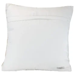 Brown Striped Hand Woven 18x18" Outdoor Decorative Throw Pillow With Pulled Yarn Bouquets - Foreside Home & Garden