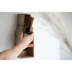 Single Bottle Rustic White Wood Wall Mount Wine Rack - Foreside Home & Garden -Decor Home Life Store GUEST 090693d7 3861 4f4f b7e8 ef6a9e681ee9