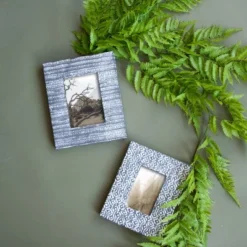 4 X 6 Inch Decorative Distressed Whitewashed Metal Pattern Picture Frame - Foreside Home & Garden -Decor Home Life Store GUEST 0998c733 bdd2 438b bf14 0a011b8ea7c0