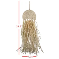 Harmony Arch Hanging Accent Seagrass & Raffia - Foreside Home & Garden -Decor Home Life Store GUEST 0bc32b9c 389e 4891 add7 ac8ebc2949b8
