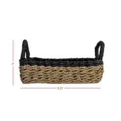 Black Trim Woven Seagrass & Rope Tray By Foreside Home & Garden -Decor Home Life Store GUEST 0dfc4ad1 e244 4e2c 962b f599c607cac9