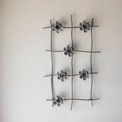 Flower Gray Metal Wall Art - Foreside Home & Garden -Decor Home Life Store GUEST 0ec374c0 05a3 4803 85be 0ec64197082e