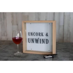 "Uncork & Unwind" Wooden Cork Holder Shadow Box - Foreside Home & Garden 13 "Uncork & Unwind" Wooden Cork Holder Shadow Box - Foreside Home & Garden -Decor Home Life Store GUEST 0eda6a5c 3ab3 45ee 9f75 cbaaf9b7f20b