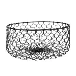 Chicken Wire Basket Black Metal - Foreside Home & Garden -Decor Home Life Store GUEST 102b4439 d3bf 4638 a423 0b0da122d31b