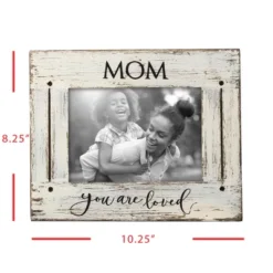 Cream You Are Loved 5 X 7 Inch Distressed Wood Picture Frame - Foreside Home & Garden -Decor Home Life Store GUEST 10b52d06 a93a 475c 87ef b0b1fb49d2ae