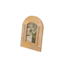 4x6 Inch Arched Picture Frame Mango Wood, MDF, Rattan, Metal & Glass By Foreside Home & Garden -Decor Home Life Store GUEST 18172dcf 6c5c 40c6 857e 9a8ce9d67811