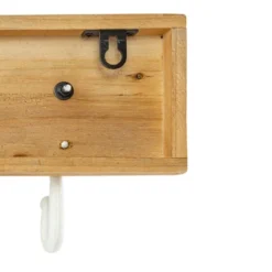 3 Fleur Hook Wall Hanger Cast Iron & Wood - Foreside Home & Garden -Decor Home Life Store GUEST 19acc7e7 709a 4c4f 8085 d66cb52fd6be