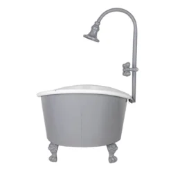 Antique Bathtub Planter Gray Metal - Foreside Home & Garden -Decor Home Life Store GUEST 1d00f978 6204 41f1 a9c3 be6ac2b0f4c8