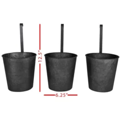 Set Of 3 Hanging Planters Black Metal - Foreside Home & Garden -Decor Home Life Store GUEST 1d3ccdd9 0178 40db b990 6569d93f6135