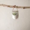 Sandy Pocket Wall Pot White Metal & Rope - Foreside Home & Garden -Decor Home Life Store GUEST 219c950f a024 40b2 86d3 57162fc138e5