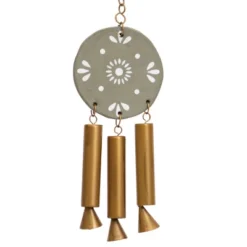 Gray Terracotta & Metal Wall Hanging - Foreside Home & Garden