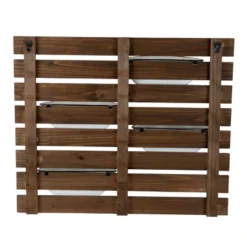Rustic Slat Wood Wall Planter With Four Distressed White Enamel Pots - Foreside Home & Garden -Decor Home Life Store GUEST 22e98aa6 8542 4a2a 9027 d1b49ba766ee