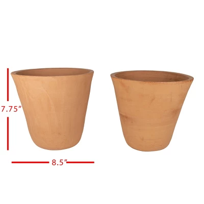 Set Of 2 Large Terracotta Planters - Foreside Home & Garden 6 Set Of 2 Large Terracotta Planters - Foreside Home & Garden - Image 4