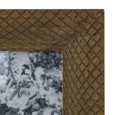 Crocodile Pattern 4X6 Three Photo Frame Natural Wood, MDF & Glass - Foreside Home & Garden 6 Crocodile Pattern 4X6 Three Photo Frame Natural Wood, MDF & Glass - Foreside Home & Garden - Image 4
