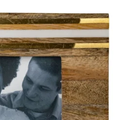 Gold Metal & White Resin Strip 4X6 Photo Frame - Foreside Home & Garden -Decor Home Life Store GUEST 2cf19d7d 4af4 4efb 9539 c8a80319cbee