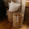 Set Of 2 Hand Woven With Tassel Baskets Water Hyacinth, Metal & Cotton Rope By Foreside Home & Garden -Decor Home Life Store GUEST 2e46fbc4 bbef 419b 880f a36ff572f127