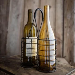 Black Metal Wine Bottle Caddy - Foreside Home & Garden -Decor Home Life Store GUEST 2e7ef1a5 a082 4bdf adc3 65ef12ad0ad7