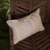 Yellow & Gray 14X22 Hand Woven Filled Outdoor Pillow - Foreside Home & Garden -Decor Home Life Store GUEST 2e957ebf ffc5 451b b1de a93b97a6637a