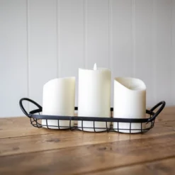 Oblong Black Metal Basket - Foreside Home & Garden -Decor Home Life Store GUEST 3142eaef 11e2 4cdb a641 c855fa69c8e4