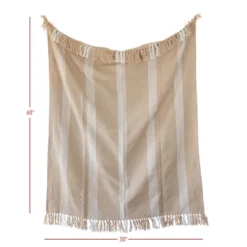 Striped Outdoor Throw Blanket Tan Polyester By Foreside Home & Garden -Decor Home Life Store GUEST 3302dfbd 2125 44bf a9d4 3eb1440eda6e