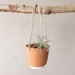 Hanging Planter Terracotta & Cotton By Foreside Home & Garden