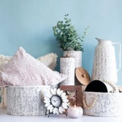 Distressed White Metal Flower Battery Operated Table Clock - Foreside Home & Garden -Decor Home Life Store GUEST 356c2a85 3534 4f54 b445 dc449f52eece