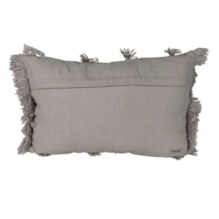 Gray Textured With Fringe 14X22 Hand Woven Filled Pillow - Foreside Home & Garden -Decor Home Life Store GUEST 360b70aa 0fc1 488d b006 85a8bd166e9b