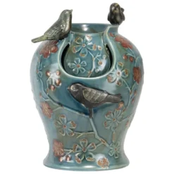 Blue Verdigris Bird Indoor Water Fountain With LED Light And Pump - Foreside Home & Garden -Decor Home Life Store GUEST 366b1e5c 9d38 474f 9527 0394c5bff1ef