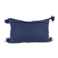 Navy Braided Stripes 14X22 Hand Woven Filled Outdoor Pillow - Foreside Home & Garden -Decor Home Life Store GUEST 37fa8672 8016 4ad7 8bec 5f459a435cd0