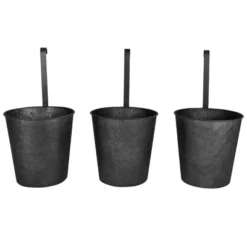 Set Of 3 Hanging Planters Black Metal - Foreside Home & Garden -Decor Home Life Store GUEST 381f6d24 9843 4444 a594 82daffeff3ca