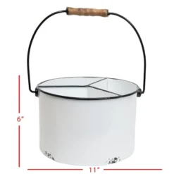 White Metal Caddy - Foreside Home & Garden -Decor Home Life Store GUEST 3b4acc04 9857 44b1 a546 25ade0929cdd
