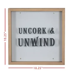 "Uncork & Unwind" Wooden Cork Holder Shadow Box - Foreside Home & Garden 11 "Uncork & Unwind" Wooden Cork Holder Shadow Box - Foreside Home & Garden -Decor Home Life Store GUEST 3d38ffff 2d4a 4be0 993b 4aec68ab4ffa