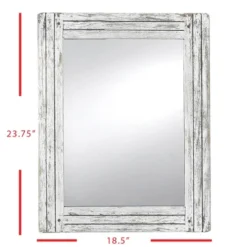 Rectangle Distressed Wood Frame Wall Mirror - Foreside Home & Garden -Decor Home Life Store GUEST 3fb5ebab b13b 4742 94f6 2f25bfb6424d