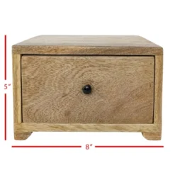 Natural Wood Decorative Drawer - Foreside Home & Garden -Decor Home Life Store GUEST 4070f5b1 a2af 438c 854b 991f7416562e