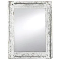 Rectangle Distressed Wood Frame Wall Mirror - Foreside Home & Garden -Decor Home Life Store GUEST 47052af7 0517 4845 8160 e0b6e2a3d16d