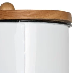 Set Of 3 White Enamel Metal Lidded Decorative Storage Canisters - Foreside Home & Garden -Decor Home Life Store GUEST 47b029c0 218f 482e 8381 4f3365f509f4