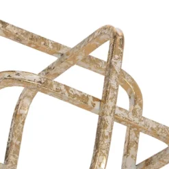 Small Distressed Gold Cube Metal Decorative Sculpture - Foreside Home & Garden -Decor Home Life Store GUEST 493210ba 7e05 4442 88a5 5a81b79b4604