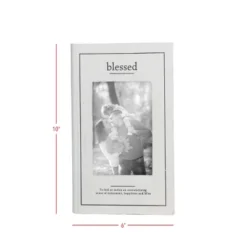 4X6 Inch "Blessed" Picture Box White Fabric, MDF & Glass By Foreside Home & Garden 17 4X6 Inch "Blessed" Picture Box White Fabric, MDF & Glass By Foreside Home & Garden -Decor Home Life Store GUEST 4c07cdba 81ca 42c4 8117 229c0183ffdc