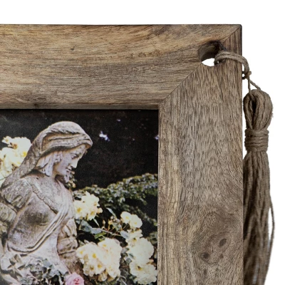 Tasseled 5X7 Wood Photo Frame - Foreside Home & Garden 7 Tasseled 5X7 Wood Photo Frame - Foreside Home & Garden - Image 5