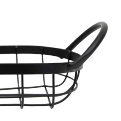 Oblong Black Metal Basket - Foreside Home & Garden -Decor Home Life Store GUEST 4d31d26d 09c8 4251 ba01 4827e5c85c2c