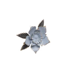 11 X 11.25 Inch Blue Metal Layered Flower Wall Décor - Foreside Home & Garden