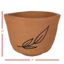 Leaf Accent Terracotta Planter - Foreside Home & Garden -Decor Home Life Store GUEST 4fce93b4 66ce 4642 a883 8c5448b5882e