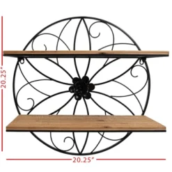 Black Metal & Wood Wall Shelf - Foreside Home & Garden 11 Black Metal & Wood Wall Shelf - Foreside Home & Garden -Decor Home Life Store GUEST 54f30760 72a5 4f86 81fe 14f426756c2f