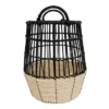 Natural Woven Black Rattan, Rope & Metal Basket - Foreside Home & Garden -Decor Home Life Store GUEST 57d50813 e080 4a0b aa69 8deec934e311