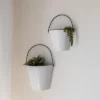 Set Of 2 Pail Wall Planters White Metal By Foreside Home & Garden -Decor Home Life Store GUEST 5b6b7e25 9de8 4050 ba13 3ca4b3a87e14